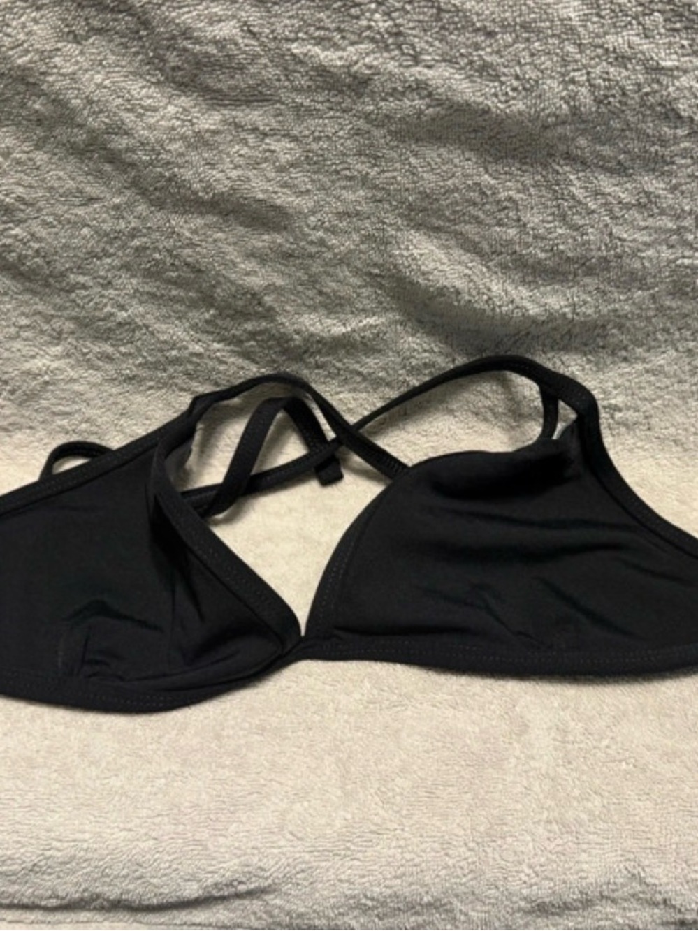 JOLYN Black Tie-Back Bikini Top XL NWT
